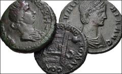 ROMAN. Provincial-Imperial. Lot of Three (3) Miscellaneous Æ. Includes: ROMAN PROVINCIAL: Macedon, Thessalonica. // ROMAN IMPERIAL: Nero. Æ Semis // Galeria Valeria. Æ Follis. VF, smoothed. LOT SOLD A