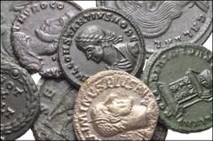 ROMAN. Imperial. Lot of Eight (8) AR and Æ from Maximinus I to Procopius. Includes: Maximinus I. Imitation AR Denarius // Galeria Valeria Æ Follis // Constantine I Æ Follis // Constantine II Æ Follis 