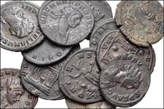 ROMAN. Imperial. Lot of Fourteen (14) Antoniniani from Valerian I to Severina. Includes: Valerian I // Tetricus I (barbarous) // Quintillius // Probus (4) // Aurelian (6) // Severina. Near VF to VF. L