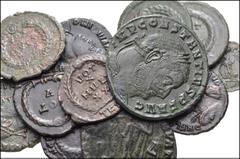ROMAN. Imperial. Lot of Fourteen (14) Æ from Florian to Valentinian II. Includes: Antoniniani: Florian // Folles: Constantius I // Licinius I // Constantine I // Jovian (4) // Julian II (5) // Æ: Vale