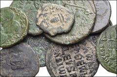 BYZANTINE. Lot of Ten (10) Æ from Justinian I to Romanus I. All coins: Justinian I. Æ Follis. Carthage mint // Justinian I. Æ Decanummium. Carthage mint // Heraclius. Æ Decanummium. Carthage mint // L