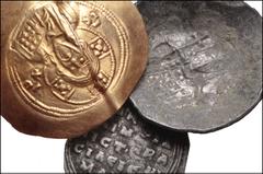 BYZANTINE. Lot of Three (3) AR and AV from Michael VII to Alexius I. Includes: Michael VII. AV Histamenon Nomisma // Nicephorus III. AR Miliaresion // Alexius I. BI Aspron Trachy. Fine to Near VF, the