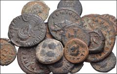 MIXED. Roman Provincial-Byzantine. Lot of Eighteen (18) Miscellaneous Small Æ. Includes: ROMAN PROVINCIAL: Egypt, Alexandria. Trajan. Æ Chalkous (2) // ROMAN IMPERIAL: Florian. Æ Antoninianus // Anony