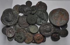 Large Lots ROMAN. Imperial. Lot of thirty-nine (39) mostly bronze issues. Includes: Trajan. Æ Semis // Marcus Aurelius, as Caesar. Æ As // Faustina Junior. AR Denarius // Æ Sestertius // Gordian III. 