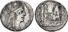 Greek KINGS of ARMENIA. Tigranes II 'the Great'. 95-56 BC. AR Tetradrachm (26mm, 16.12 g, 12h). Tigranocerta mint. Struck circa 80-68 BC. Diademed and draped bust right, wearing tiara decorated with s
