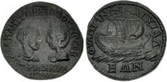 Roman Provincial THRACE, Anchialus. Gordian III, with Tranquillina. AD 238-244. Æ Pentassarion (26mm, 10.56 g, 1h). Struck AD 241-244. Laureate, draped, and cuirassed bust of Gordian right vis-à-vis d