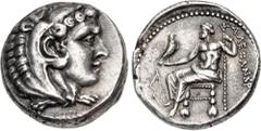 Greek CYPRUS, Salamis. Nikokreon. Circa 331-310 BC. AR Tetradrachm (24mm, 17.31 g, 12h). In the name and types of Alexander III of Macedon. Struck circa 332/1-323 BC. Head of Herakles right, wearing l