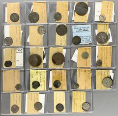 Large Lots MIXED. Early Medieval - British. Lot of twenty-five (25) silver and base metal issues. Includes: Early Medieval: Axum (6) // World: Denmark // Sweden (4) // Switzerland (10) // British: AR 