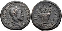 CAPPADOCIA, Caesarea-Eusebia. Gordian III. AD 238-244. Æ (21mm, 8.24 g, 12h). Dated RY 4 (AD 240/1). AV K M ANT ΓOPΔIANOC, laureate head right / MHT PO KAI B N, calathus containing five grain ears. Bl