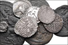 MIXED. Greek-British. Lot Twelve (12) AR and Æ. Includes: GREEK: Thrace, Apollonia Pontika. AR Hemidrachm // Kings of Macedon, Philip III. AR Drachm // ORIENTAL GREEK: Kings of Parthia. Vologases III.