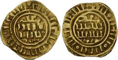 Fatimids Crusaders, County of Tripoli. AV Bezant (21.3mm, 3.85 g, 10h). Imitating a Fatimid dinar of al-Mustansir. Tripoli mint. Balog/Yvon 7-12; Album 730. Of very crude style. Edge filed. VF. From t