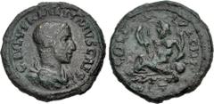 Large Lots ROMAN. Provincial. Lot of seven (7) River-god themed provincial coins, Deultum. Includes: 1) THRACE, Deultum. Maximus. Caesar, AD 235/6-238. Æ Tetrassarion (25mm, 8.08 g, 12h). Bareheaded, 