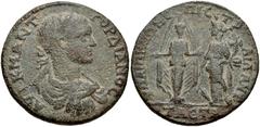 LYDIA, Hypaepa. Gordian III. AD 238-244. Æ (33mm, 20.01 g, 6h). Laureate, draped, and cuirassed bust right, seen from behind / Tyche standing left, holding rudder and cornucopia, before facing cult st