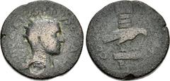 Roman Provincial JUDAEA, Aelia Capitolina (Jerusalem). Herennius Etruscus. As Caesar, 249-251 CE. Æ (27mm, 14.80 g, 1h). Radiate, draped, and cuirassed bust right, seen from the front / Legionary aqui