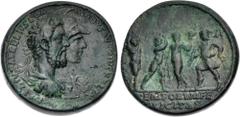 Roman Imperial Commodus. AD 177-192. Æ Medallion (38mm, 47.93 g, 12h). Rome mint. Struck AD 191-192. L AELIVS AVRELIVS COM MODVS AVG PIVS FELIX, jugate heads right of Commodus, laureate, draped, and c