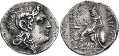 Greek THRACE, Mesambria. Circa 246/5 BC. AR Drachm (19mm, 4.03 g, 12h). Mesembria mint. Diademed head of the deified Alexander right, with horn of Ammon / Athena Nikephoros seated left, left arm resti