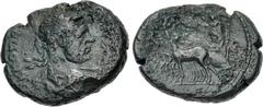 The Beniak Collection of Alexandrian Coinage EGYPT, Alexandria. Macrinus. AD 217-218. BI Tetradrachm (25.5mm, 11.21 g, 12h). Dated RY 2? (AD 217/8). A K M OΠЄ[ΛΛ CЄYH MAKPINOC CЄB], laureate, draped, 