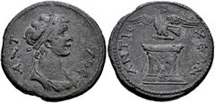 CARIA, Antiochia ad Maeandrum. Pseudo-autonomous issue. 2nd-3rd centuries AD. Æ (31mm, 18.33 g, 6h). Diademed and draped bust of Antiochos I right / Eagle flying left, head right, above garlanded alta