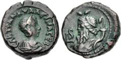 The Beniak Collection of Alexandrian Coinage EGYPT, Alexandria. Tranquillina. Augusta, AD 241-244. Potin Tetradrachm (22mm, 13.18 g, 11h). Dated RY 6 of Gordian III (AD 242/3). Draped bust right, wear