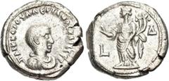 The Beniak Collection of Alexandrian Coinage EGYPT, Alexandria. Valerian II. Caesar, AD 256-258. Potin Tetradrachm (23mm, 11.63 g, 11h). Dated RY 4 of Valerian I and Gallienus (AD 256/7). Bareheaded, 