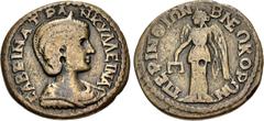 Roman Provincial THRACE, Perinthus. Tranquillina. Augusta, AD 241-244. Æ Diassarion (23mm, 5.83 g, 7h). Diademed and draped bust right / Nemesis standing facing, head left, holding scales and bridle. 