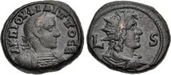 The Beniak Collection of Alexandrian Coinage EGYPT, Alexandria. Philip I. AD 244-249. Potin Tetradrachm (24mm, 13.62 g, 12h). Dated RY 6 (AD 248/9). Laureate and cuirassed bust right, seen from the fr