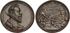 World Medals LOW COUNTRIES, Spanish Netherlands. Alessandro Farnese, Duke of Piacenza and Parma. As Stadtholder, 1581-1592. Æ Medal (45mm, 21.53 g, 12h). By Jacob Jonghelinck. Dated 1585. ALEXANDER F(