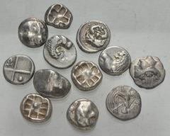 Large Lots GREEK. Lot of twelve (12) silver issues. Includes: Thrace, Chersonesos. AR Hemidrachm (3) // Euboia, Histiaia. AR Tetrobol (2) // Mysia, Parion. AR Drachm (6) // AR Hemidrachm. Average Fine