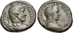 The Beniak Collection of Alexandrian Coinage EGYPT, Alexandria. Hadrian, with Sabina. AD 117-138. BI Tetradrachm (24.5mm, 13.48 g, 11h). Dated RY 16 (AD 131/2). Laureate, draped, and cuirassed bust of