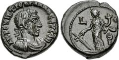 The Beniak Collection of Alexandrian Coinage EGYPT, Alexandria. Trebonianus Gallus. AD 251-253. Potin Tetradrachm (22mm, 10.48 g, 12h). Dated RY 3 (AD 252/3). Laureate, draped and cuirassed bust right