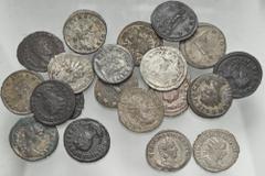 Large Lots ROMAN. Imperial. Lot of twenty (20) Antoniniani. Includes: various rulers, mints, issues, and types. Some good silver. Includes one (1) Magnia Urbica (with heavy cleaning scratches). Fine -