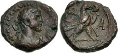 Roman Provincial EGYPT, Alexandria. Quintillus. AD 270. Potin Tetradrachm (23mm, 9.70 g, 11h). Dated RY 1 (AD 270). Laureate, draped, and cuirassed bust right, seen from the front / Eagle standing rig