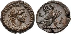 The Beniak Collection of Alexandrian Coinage EGYPT, Alexandria. Quintillus. AD 270. Potin Tetradrachm (20mm, 8.56 g, 12h). Dated RY 1 (AD 270). Laureate, draped, and cuirassed bust right, seen from th