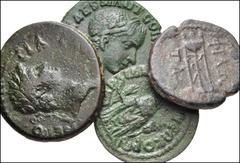 MIXED. Greek-Roman Provincial. Lot of Four (4) Æ from Illyria to Lydia. Includes: GREEK: ILLYRIA, Dyrrachion // ROMAN PROVINCIAL: MOESIA SUPERIOR, Viminacium. Gordian III // LYDIA, Sardis. Pseudo-auto