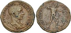Roman Provincial THRACE, Hadrianopolis. Gordian III. AD 238-244. Æ Tetrassarion (28mm, 9.88 g, 1h). Labor of Herakles issue. Laureate, draped, and cuirassed bust right, seen from behind / Herakles and