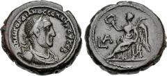 The Beniak Collection of Alexandrian Coinage EGYPT, Alexandria. Gordian I. AD 238. Potin Tetradrachm (24mm, 13.78 g, 11h). Dated RY 1 (AD 238). Laureate, draped, and cuirassed bust right, seen from th