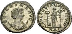 Roman Imperial Severina. Augusta, AD 270-275. Antoninianus (23mm, 3.36 g, 11h). Antioch mint, 6th officina. 5th-6th emissions, Spring AD 274-September 275. Draped bust right, wearing stephane, set on 
