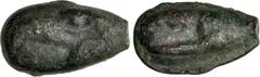 Greek SICILY, Akragas. Circa 440-430 BC. Cast Æ Onkia (19.5mm, 4.63 g). Head of eagle left / Claw of crab. Westermark, Coinage 528; CNS 8; HGC 2, 130. Dark green patina, with spots of red-brown, light