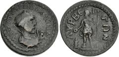 Roman Provincial CILICIA, Lyrbe. Valerian I. AD 253-260. Æ Dodecassarion (32mm, 17.80 g, 12h). Laureate, draped, and cuirassed bust right, seen from behind; IB (mark of value) before / Apollo Sidetes 