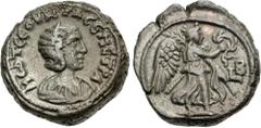 The Beniak Collection of Alexandrian Coinage EGYPT, Alexandria. Otacilia Severa. Augusta, AD 244-249. Potin Tetradrachm (23mm, 13.27 g, 11h). Dated RY 2 of Philip I (AD 244/5). Draped bust right, wear