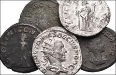 ROMAN. Imperial. Lot of Five (5) Antoniniani from Herennius Etruscus to Quietus. Includes: Herennius Etruscus // Trebonianus Gallus // Macrianus // Quietus (2). Near VF to VF, one Quietus chipped. LOT