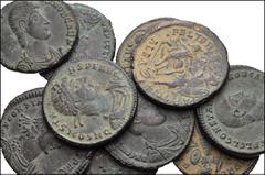 ROMAN. Imperial. Lot of Twenty-two (22) Æ Centenionales from Constantius II to Constantius Gallus. Includes: various mints. Reverses mostly “soldier spearing horseman” type. Constantius II (8) // Cons