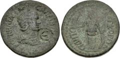 Roman Provincial PAMPHYLIA, Side. Salonina. Augusta, AD 254-268. Æ Hendekassarion (29mm, 16.39 g, 7h). Draped bust right, wearing stephane; above, star; [IA] (mark of value) before; c/m: Є within circ