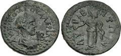 Roman Provincial CILICIA, Lyrbe. Valerian I. AD 253-260. Æ Dodekassarion (34mm, 21.45 g, 6h). Laureate, draped, and cuirassed bust right, seen from behind; IB (mark of value) before / Athena standing 
