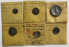 Large Lots GREEK. Miscellaneous. Lot of six (6) silver issues. Includes: Lucania, Herakleia. AR Diobol // Sikyonia, Sikyon. AR Hemidrachm // Paphlagonia, Sinope. AR Drachm (with two extensive test cut