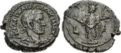 The Beniak Collection of Alexandrian Coinage EGYPT, Alexandria. Volusian. AD 251-253. Potin Tetradrachm (25mm, 10.45 g, 12h). Dated RY 3 of Trebonianus Gallus (AD 252/3). Laureate, draped, and cuirass