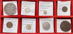 Large Lots ISLAMIC. OTTOMAN. Lot of eight (8) Ottoman and related issues. All coins: Mehmed II, AR Akçe, dated AH 875 // Ibrahim, AR Beshlik, Qustantiniya mint // Ahmed III, AR Zolta, Qustantiniya min