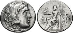 Greek LYCIA, Phaselis. Circa 218/7-186/5 BC. AR Tetradrachm (29mm, 16.34 g, 12h). In the name and types of Alexander III of Macedon. Dated CY 33 (186/5 BC). Head of Herakles right, wearing lion skin /