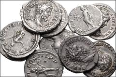 ROMAN. Imperial. Lot of Ten (10) AR Denarii from Hadrian to Julia Mamaea. Includes: Hadrian // Clodius Albinus // Septimius Severus (2) // Julia Domna // Caracalla (3) // Elagabalus // Julia Mamaea. T