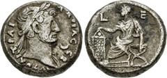 The Beniak Collection of Alexandrian Coinage EGYPT, Alexandria. Hadrian. AD 117-138. BI Tetradrachm (23mm, 10.08 g, 12h). Dated RY 5 (AD 120/1). Laureate bust right, slight drapery on left shoulder; c